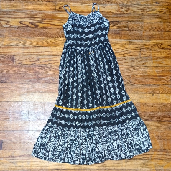 Cat & Jack Maxi Dress Sz 10-12 Rayon Dark Gray - Picture 1 of 5